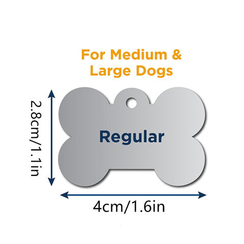 Vente en gros de plaques d'identification personnalisées pour chiens et chats en acier inoxydable, collier gravé, plaques d'identification pour chiens, nom, identification, os vierge pour animaux de compagnie