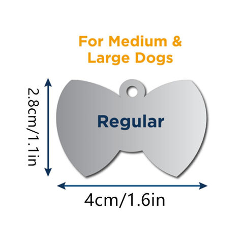 Vente en gros de plaques d'identification personnalisées pour chiens et chats en acier inoxydable, collier gravé, plaques d'identification pour chiens, nom, identification, os vierge pour animaux de compagnie