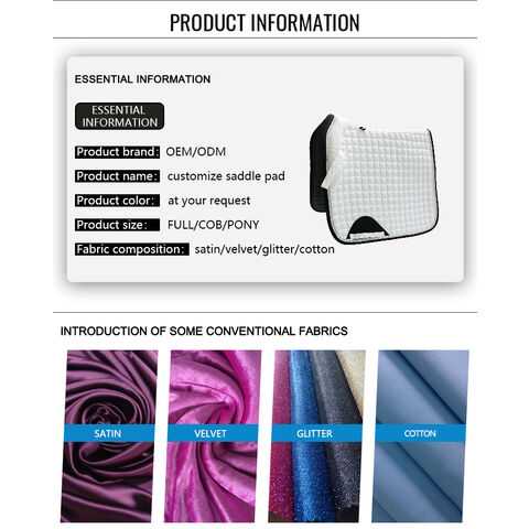 Tapis de Selle Personnalisés Produits d'Équitation Équipement Équin de Haute Qualité Tapis de Selle d'Équitation pour Chevaux