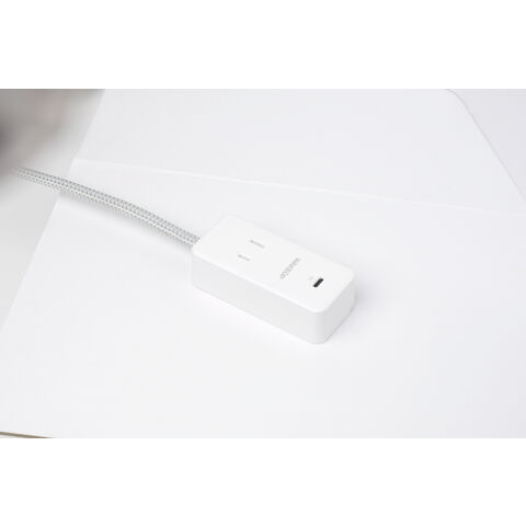 Alargador de 1 toma de CA con 1 cargador tipo C, puertos USB inteligentes y tipo C, 20 W PD
