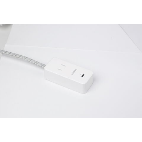 Alargador de 1 toma de CA con 1 cargador tipo C, puertos USB inteligentes y tipo C, 20 W PD