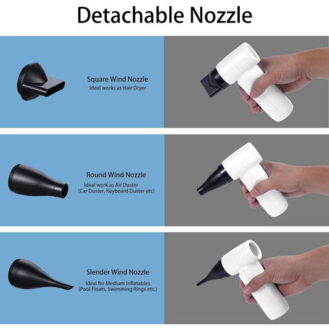 Tragbarer Handventilator, Verstellbarer Turbo-Mini-Ventilator, 3000mAh Akku, Wiederaufladbarer Persönlicher Ventilator für Reisen Camping