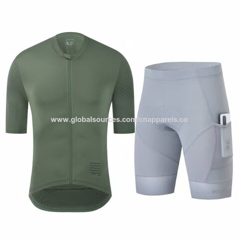 Schnelltrocknendes, atmungsaktives Sommer-Radtrikot- und Hosenset, Kurzarm