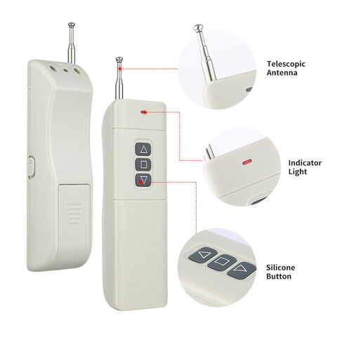 Interruptor RF Inalámbrico de 2 Canales 30A ON/OFF para Motor, Avance y Retroceso, Receptor de Control Remoto para Tendedero, Puerta de Garaje Corredera
