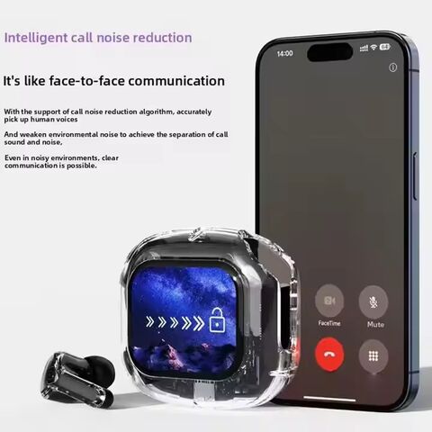 Écouteurs intra-auriculaires Air Max transparents avec écran LCD tactile couleur, modes égaliseur et musique de jeu double - Achetez des écouteurs Bluetooth Air Max TWS en gros en Chine à 3,81 $ | Globalsources.com