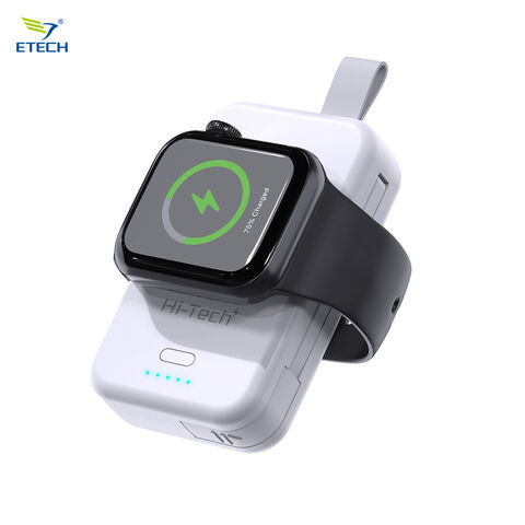 Mini Batterie Externe Portable en Forme de Montre avec Fixation Magnétique, Charge 2-en-1 Filaire/Sans Fil, Design Porte-Clés Idéal pour les Voyages, Support OEM.