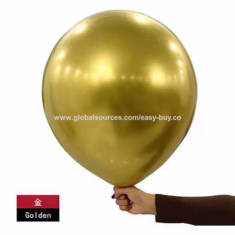 Ballons Latex Noir Or Rose - Ballon Bobo Double Couche Gonflé pour Anniversaire, Baby Shower, Mariage, Fiançailles