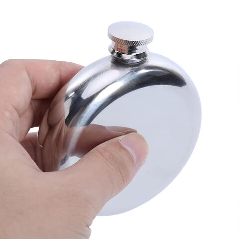 Whisky-Trinkflasche mit Holzoberfläche, Edelstahl, Camping-Taschenflachmann
