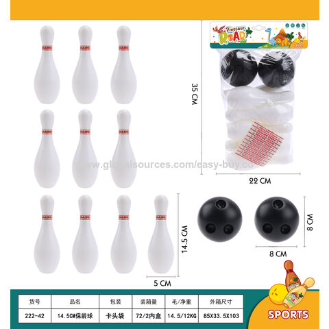 Conjunto de boliche de plástico para interior, brinquedo inteligente com bordas arredondadas