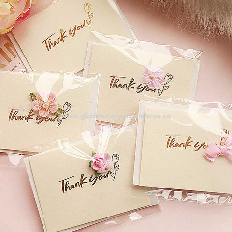 Cartes de vœux en carton blanc, cartes de remerciement simples estampées, cartes cadeaux d'entreprise pour les fêtes, cadeaux créatifs, enveloppes de Noël