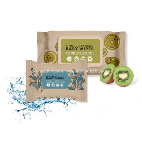 OEM 99% agua pura biodegradable 100% fibra de bambú desechables toallitas de agua para bebés con aloe infundido