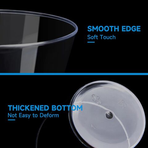 9 oz 100 paquetes de vasos de plástico desechables transparentes, vasos de plástico duraderos, perfectos para fiestas, bodas y eventos de festivales