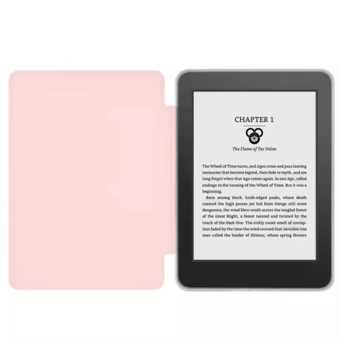 Capa Traseira Transparente Acrílica com Impressão Personalizada para Kindle Oasis 3/2 de 7.0 Polegadas, Capa de Proteção Total 360° com Alça de Mão