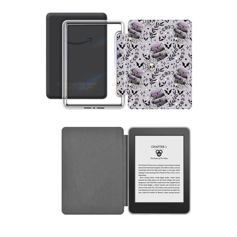 Capa Traseira Transparente Acrílica com Impressão Personalizada para Kindle Oasis 3/2 de 7.0 Polegadas, Capa de Proteção Total 360° com Alça de Mão