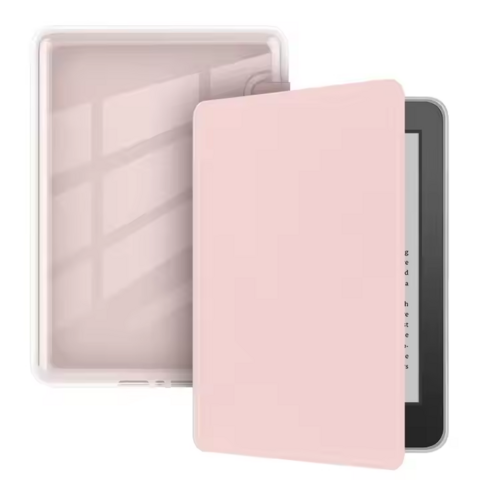 Capa Traseira Transparente Acrílica com Impressão Personalizada para Kindle Oasis 3/2 de 7.0 Polegadas, Capa de Proteção Total 360° com Alça de Mão