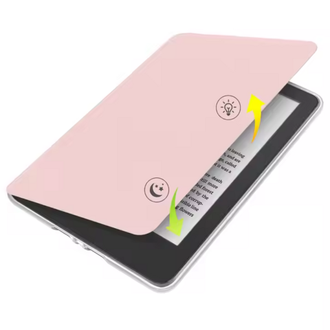 Capa Traseira Transparente Acrílica com Impressão Personalizada para Kindle Oasis 3/2 de 7.0 Polegadas, Capa de Proteção Total 360° com Alça de Mão