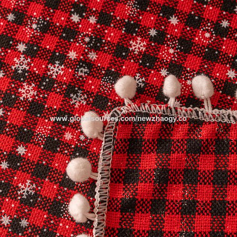 Mantel Navideño con Diseño de Copo de Nieve y Tartán - Decoración Festiva para Mesa Rectangular, Ideal para Celebraciones Invernales