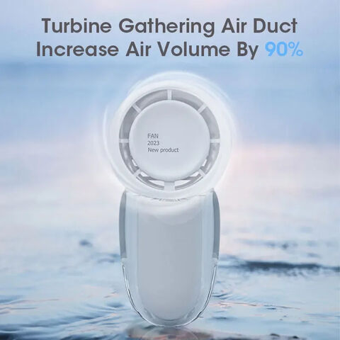 Tragbarer Mini-Handventilator, USB-aufladbar, einzigartiges Turbo-Windhaken-Design, für Auto & Wohnmobil