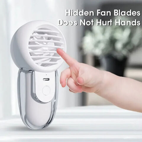 Tragbarer Mini-Handventilator, USB-aufladbar, einzigartiges Turbo-Windhaken-Design, für Auto & Wohnmobil