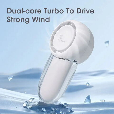 Tragbarer Mini-Handventilator, USB-aufladbar, einzigartiges Turbo-Windhaken-Design, für Auto & Wohnmobil