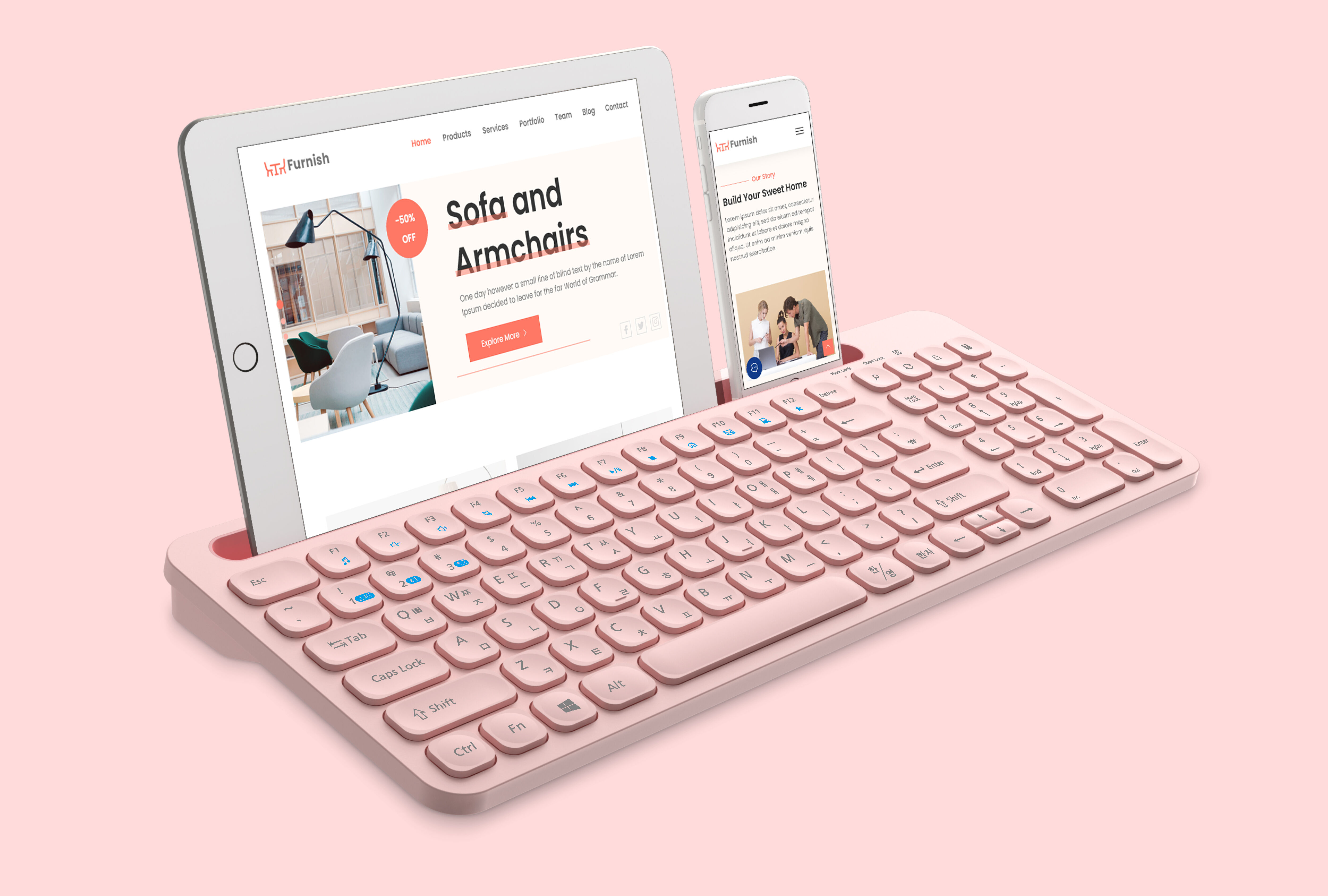 Most Popular Minimalist Custom Silicone Bluetooth Keyboard, Wireless ...