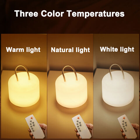 Mini Lámpara de Escritorio 1500mAh Luz Nocturna Tres Temperaturas de Color Adecuada para Dormitorio, Estudio, Hogar, Trabajo