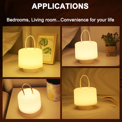 Mini Lámpara de Escritorio 1500mAh Luz Nocturna Tres Temperaturas de Color Adecuada para Dormitorio, Estudio, Hogar, Trabajo