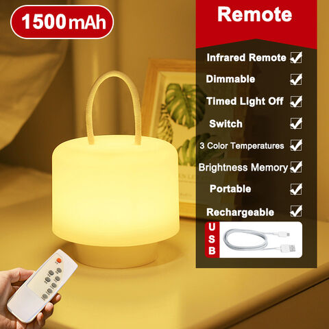 Mini Lámpara de Escritorio 1500mAh Luz Nocturna Tres Temperaturas de Color Adecuada para Dormitorio, Estudio, Hogar, Trabajo