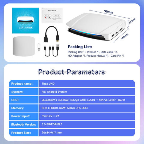 Carlinkit UHD Car Android Box 8G 128GB Qcm6225 Android 13 Car TV Box Carplay Ai Box untuk HDMI Carplay Netflix YouTube - Kotak Android Mobil dengan CarPlay Nirkabel dan HDMI