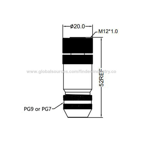Conector M12 apantallado, recto, hembra, ensamblaje metálico, 3 polos, 4 polos, 5 pines, 8 pines, 12 clavijas, 17 clavijas, latón niquelado, conector PG9 o PG7