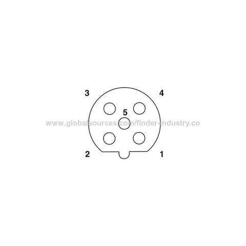 Conector M12 apantallado, recto, hembra, ensamblaje metálico, 3 polos, 4 polos, 5 pines, 8 pines, 12 clavijas, 17 clavijas, latón niquelado, conector PG9 o PG7
