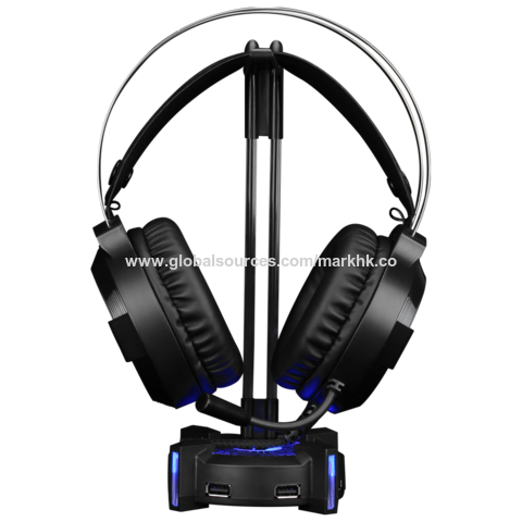 Soporte para auriculares retroiluminado, soporte para auriculares de juego de escritorio, adecuado para juegos de mesa de escritorio Accesorios para auriculares