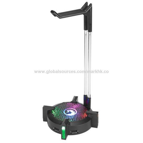 Soporte para auriculares retroiluminado, soporte para auriculares de juego de escritorio, adecuado para juegos de mesa de escritorio Accesorios para auriculares