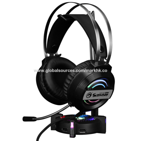 Soporte para auriculares retroiluminado, soporte para auriculares de juego de escritorio, adecuado para juegos de mesa de escritorio Accesorios para auriculares