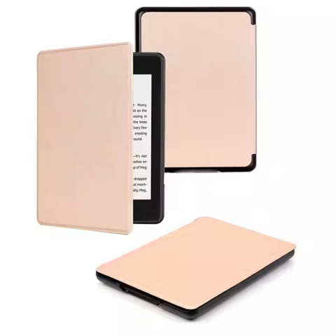 Housse de Protection Classique Fine Universelle avec Logo Personnalisé, Mise en Veille/Réveil Automatique, Cuir PU, pour Kindle Paperwhite et Kindle Oasis 6" 6.8" - Livraison DDP USA