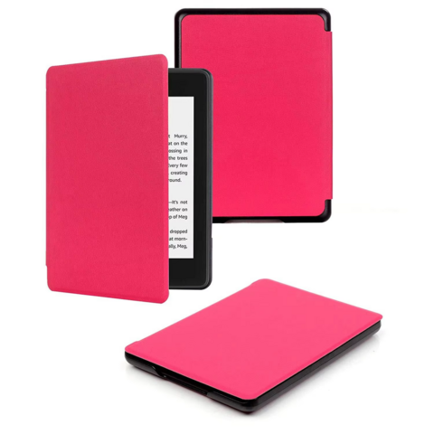 Housse de Protection Classique Fine Universelle avec Logo Personnalisé, Mise en Veille/Réveil Automatique, Cuir PU, pour Kindle Paperwhite et Kindle Oasis 6" 6.8" - Livraison DDP USA