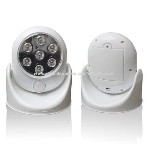 Applique murale d'extérieur sans fil avec capteur de mouvement infrarouge activé, rotation à 360 degrés, lampes murales à détecteur de mouvement, veilleuse pour toilettes