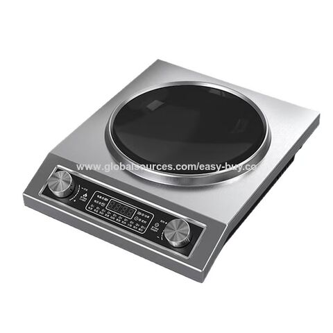 Cocinas de inducción comerciales, cocina de inducción cóncava, caldera de shabu doméstica y comercial, salteado de alta potencia, multifuncional