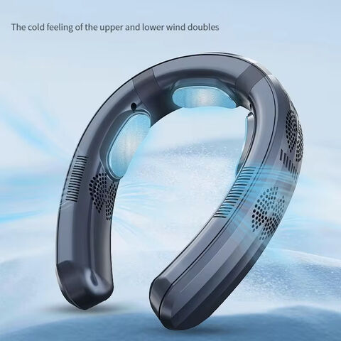 Neuer Kühlungs-Mode-Ventilator Halbleiter-Hänge-Nackenventilator USB-Fauler-Ventilator Tragbare Digitalanzeige Kühlung Heizung