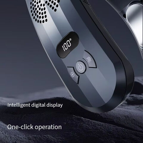 Neuer Kühlungs-Mode-Ventilator Halbleiter-Hänge-Nackenventilator USB-Fauler-Ventilator Tragbare Digitalanzeige Kühlung Heizung