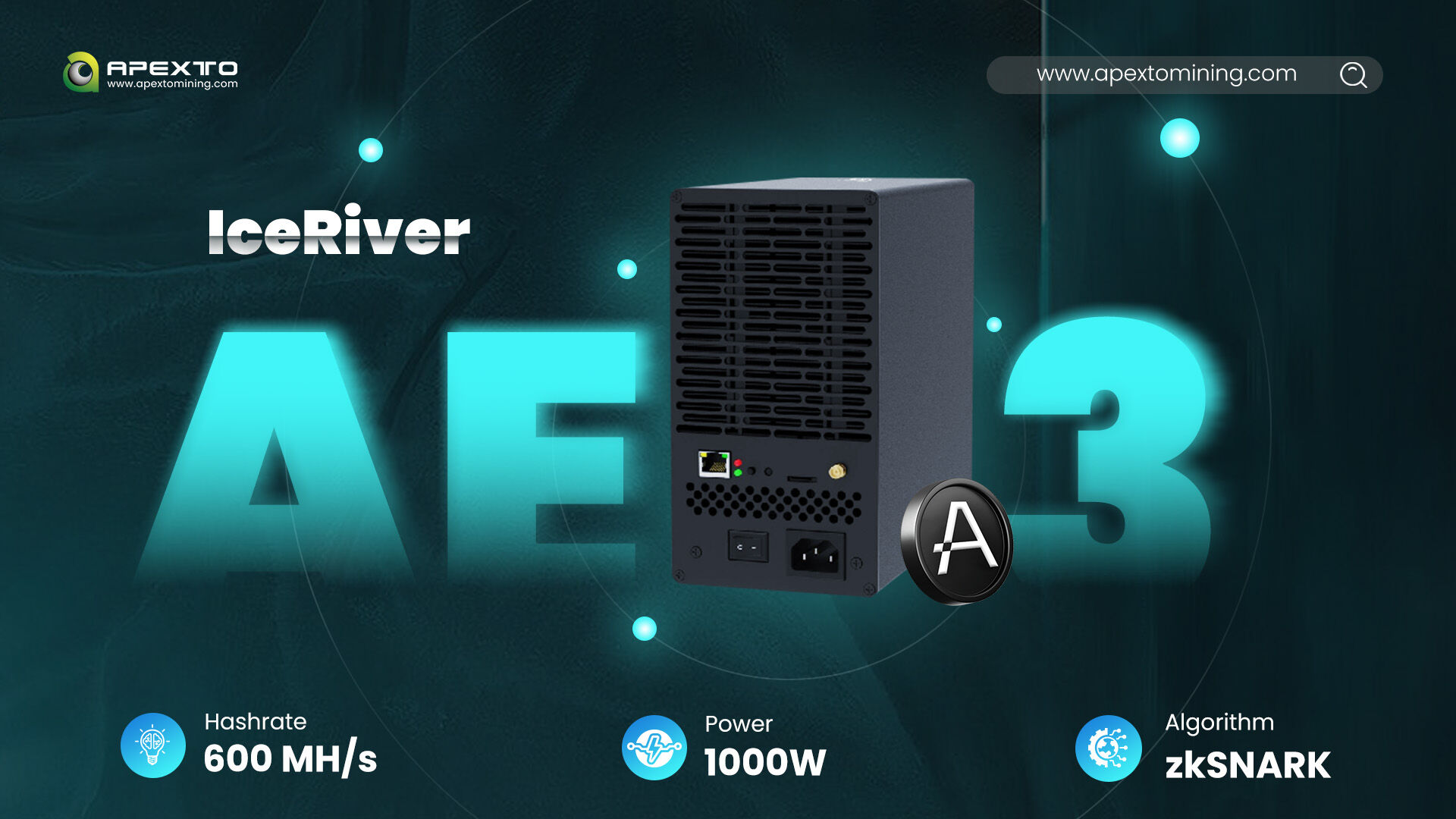 Iceriver Aleo Ae3 600mh/s Asic Miner | Efficient Zksnark Aleo Mining  Machine, Iceriver Aleo Ae3 Miner, Iceriver Aleo Mining, Iceriver Ae3 Mining  Machine - Buy China Wholesale Aleo Miner Iceriver Ae3 $2799 |