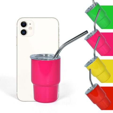3 oz Mini Tumbler Doppelwandig Vakuumisoliert Edelstahl Mini Tumbler Schnapsgläser mit Strohhalm und Deckel