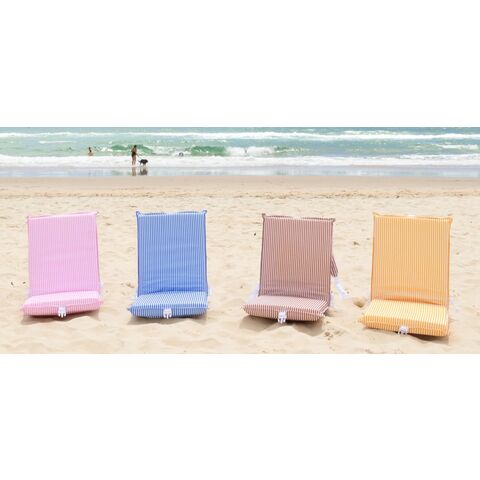 Silla de Playa Plegable Premium de Tela Personalizable para Picnic al Aire Libre BR - Asiento Reclinable Acolchado sin Patas para Mayoristas