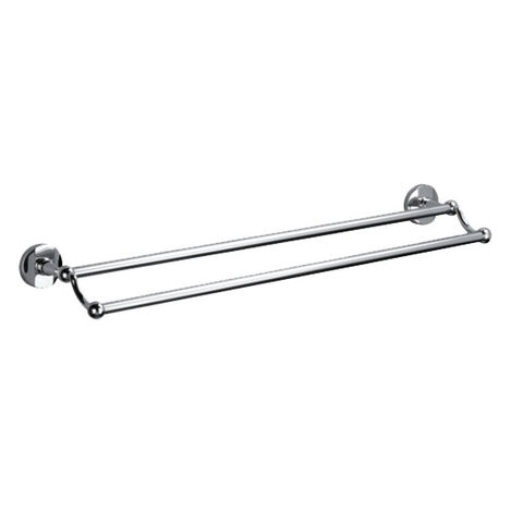 Barres porte-serviettes doubles en acier inoxydable en gros pour projets hôteliers - Accessoires de salle de bain de qualité supérieure