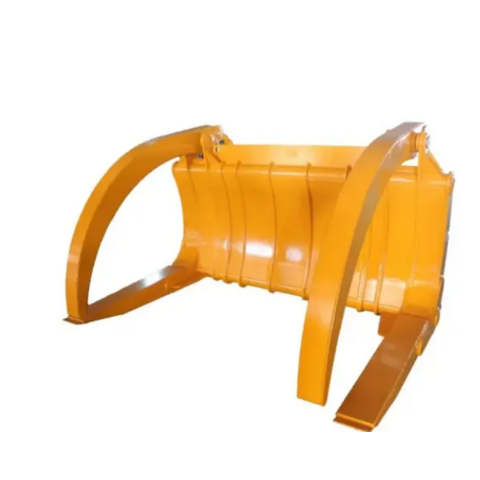 Grappin à ferraille rotatif hydraulique à griffes orange pour mini-pelle, grue et camion