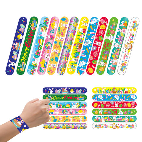 Gelang Hantu Horor Halloween Anak-anak dengan Cincin Jepret Lingkaran Tepuk PVC untuk Peralatan Servis