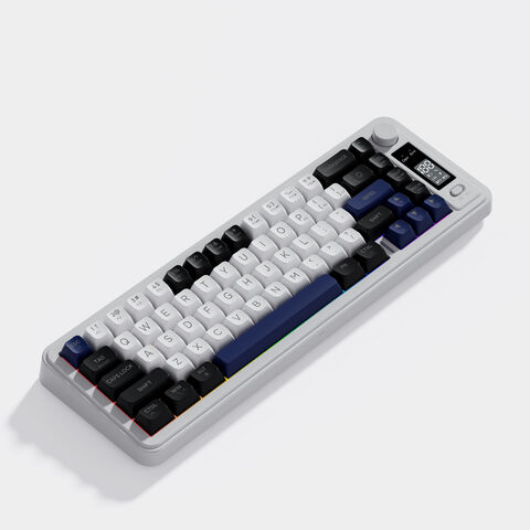 Kompakte 67-Tasten-Gaming-Tastatur mit RGB-Hintergrundbeleuchtung, Membran-Tastatur und Tri-Mode (USB-Kabel/BT/2.4G) mit TFT-Display für PC