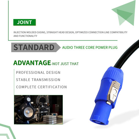 Europäisches Standard EU-Netzkabel auf PowerCON-Stecker für Bühnenbeleuchtung, LED-Beam-Licht und DJ-Audioequipment