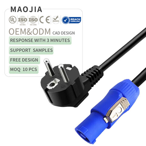 Europäisches Standard EU-Netzkabel auf PowerCON-Stecker für Bühnenbeleuchtung, LED-Beam-Licht und DJ-Audioequipment