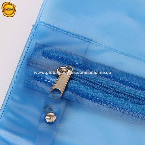 Bolsa de Cosméticos con Cremallera Impermeable Azul Esmerilado, Logo Personalizado, Bolsa de Maquillaje de EVA Transparente para Regalo Promocional
